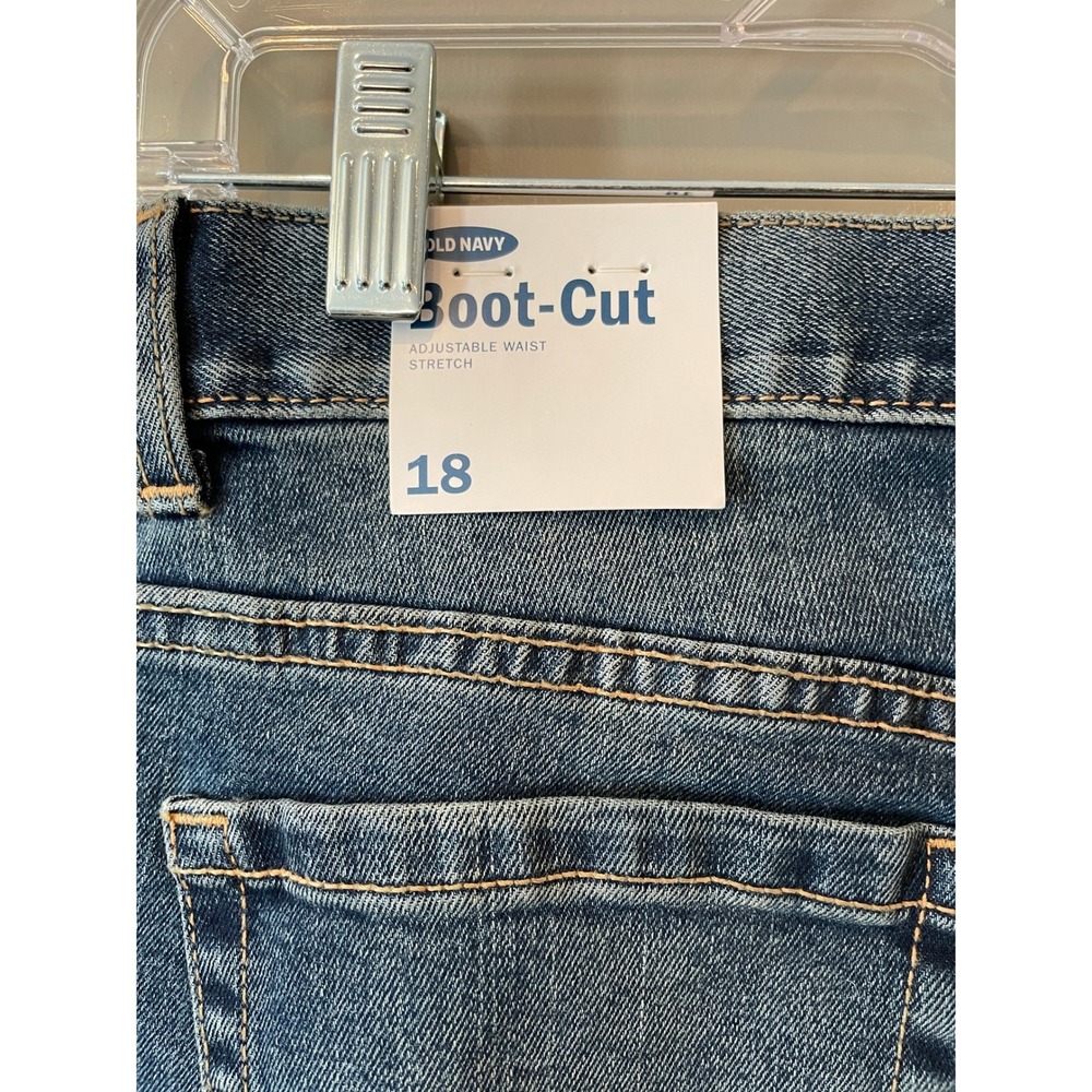 Old Navy Womens Size 18 Boot-Cut Jeans Built-In Flex Adjustable Waist Medium NEW - Picture 7 of 9